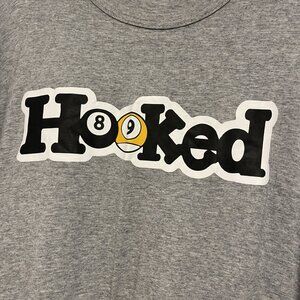 Hooked Pool Billiards Graphic T-Shirt Large – 8 Ball 9 Ball Tee